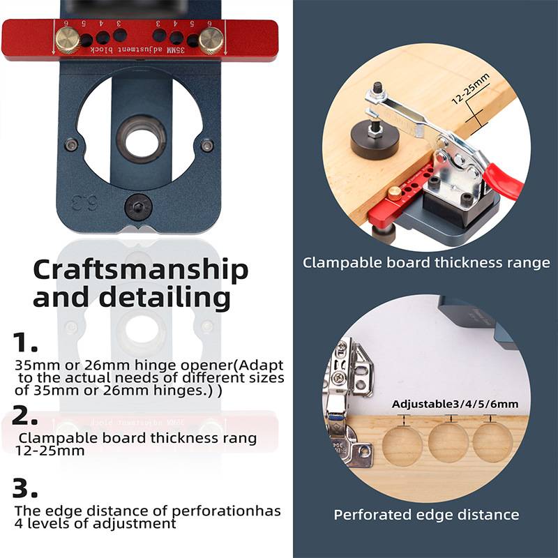JL35-A1木工35MM铰链开孔器门板橱柜合页板式家具定位器钻孔26MM
