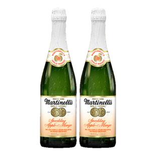 Martinelli′s马添利美国进口无醇汽泡苹果汁750ml芒果味果汁饮料