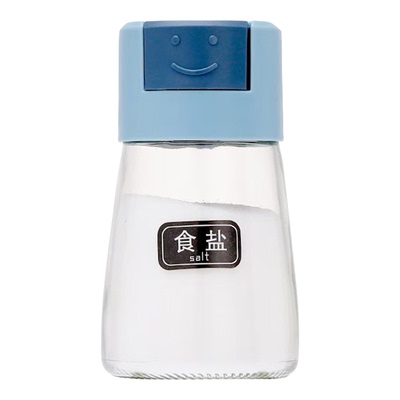 玻璃科学精准控盐罐定量玻璃调料瓶按压式罐密封防潮家用厨房瓶罐