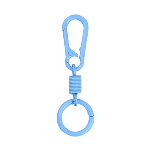 多彩弹簧钥匙扣挂钩配件创意个性双头开口书包汽车钥匙环圈腰挂链