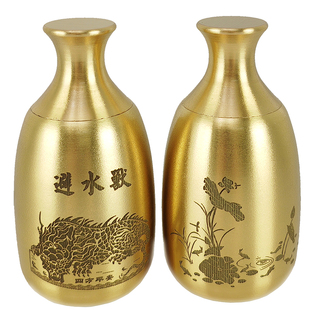 慈缘正堂 黄铜避水兽瓶摆件 卫生间厕所西北角水淹天门白水晶铜钱