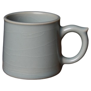 君宝名汝 清凉寺仿古青绿釉汝瓷 汝官窑 手工茶杯 主人杯 咖啡杯