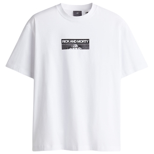 【瑞克和莫蒂】HM男装女装T恤25春季新款宽松圆领印花短袖1268967