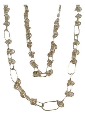 通条s925银设计欧美回形针女