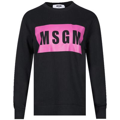 MSGM印花圆领全棉套头女士卫衣