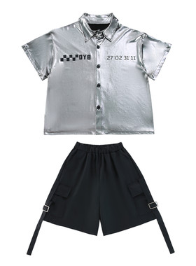 六一儿童街舞潮服机器人演出服科技感衣服小学生亮片ai宇航员服装