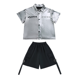 六一儿童街舞潮服机器人演出服科技感衣服小学生亮片ai宇航员服装