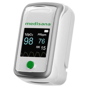 德国medisana血氧仪指夹式家用手指脉氧呼吸心率监测氧饱和度医用