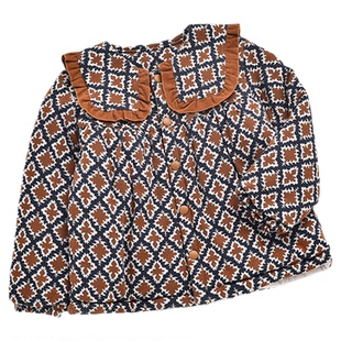 粒粒仔威奇猫秋冬新款女童校服神器夹棉单上衣格子保暖加厚小夹袄