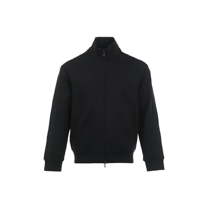 【自营】EMPORIO ARMANI/阿玛尼男士鹰标刺绣立领拉链卫衣开衫