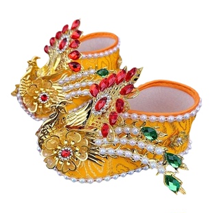 仙家娘娘泰山奶堂口装饰专用摆供精美奶奶绣花鞋祈福神仙老母凤鞋