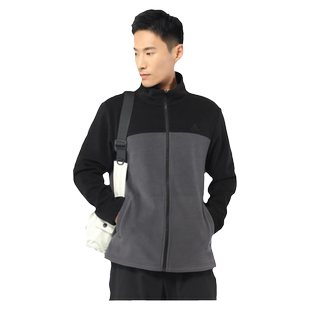 悍途户外抓绒衣男款秋冬新款拼色立领防风保暖登山服冲锋衣内胆男