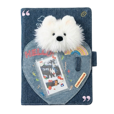 可爱小狗牛仔卡册四宫格拍立得相册本高颜值三寸小卡收纳册收集册