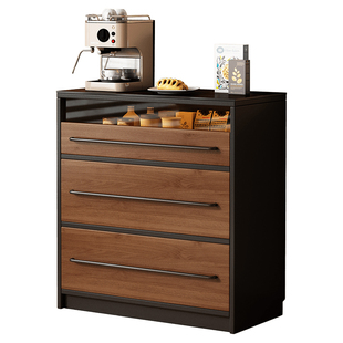 实木斗柜中古风收纳柜靠墙置物柜卧室床头柜客厅六斗边柜储物柜子