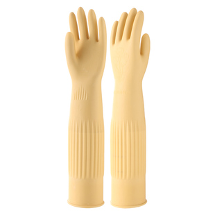 家务手套洗碗耐磨厨房乳胶橡胶加厚加长款防水耐用洗衣服专用牛筋