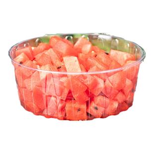 带盖一次性西瓜大圆盒特大号5斤装哈密瓜圆形水果盒鲜果切打包盒