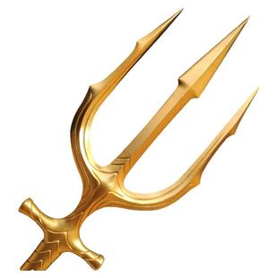 HCMY正义联盟海王三叉戟亚瑟金色叉子武器1比1全金属2米1模型周边