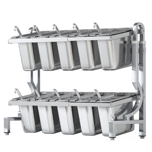 壁挂式份数盆架果酱盒奶茶店专用配料盒调料小料盒酱料盒双层架子