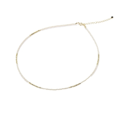 小米粒法式气质细2mm珍珠项链