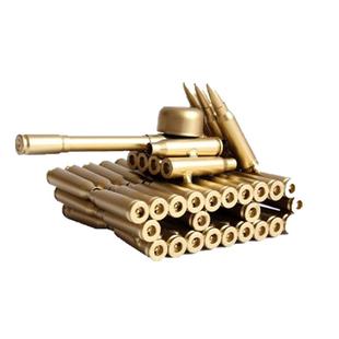 创意95子弹壳工艺品坦克模型笔筒飞机摆件退伍军人纪念品生日礼物