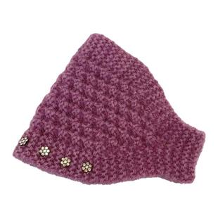 秋冬毛线保暖发带女2025新款针织头套女包头巾宽边护额遮白发头箍