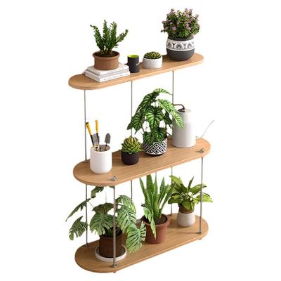 花架置物架阳台花架子客厅落地式户外铁艺实木多层植物多肉花盆架