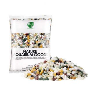 天然雨花石鱼缸造景沙彩色小石头溪流石子装饰乌龟缸水草石英底砂