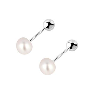 拧扣睡觉不用摘小耳饰天然珍珠