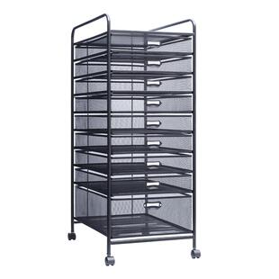 A3桌下全金属抽屉式文件柜资料办公首饰收纳盒整理盒档案A4桌下文件柜文具分类文件架多层收纳架铁艺推车