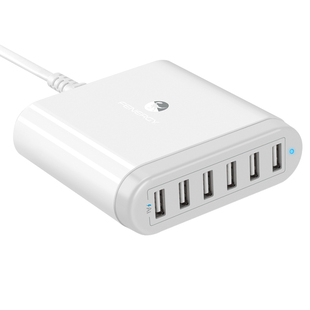 Kini六口智能充电器多口USB插头插座插口多孔多功能充电头线快充冲平板适用苹果小米华为安卓iPhone/ipad通用