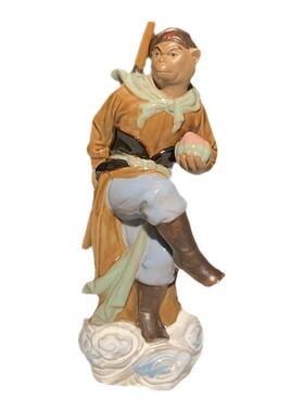 石湾公仔陶瓷大师精品孙悟空摆件