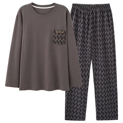 圆领套头纯棉俞兆林男