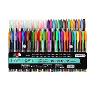 闪光笔荧光标记笔学生用便宜套装黑卡成长手册diy手帐彩色中性笔