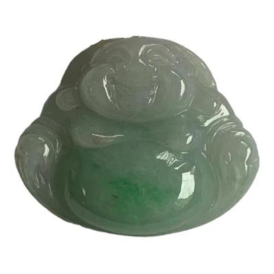 缅甸玉佛翡翠吊坠绿飘花绿色佛公