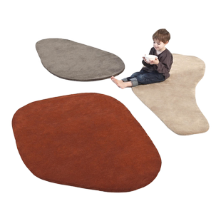 nanimarquina手工簇绒鹅卵石不规则儿童卧室走廊客厅小块毯地毯