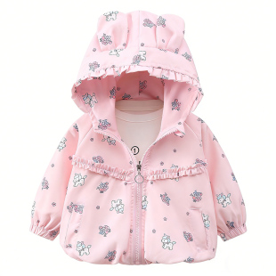 女童外套巨好看卡通可爱衣服洋气穿搭春秋婴儿上衣小宝宝春装风衣