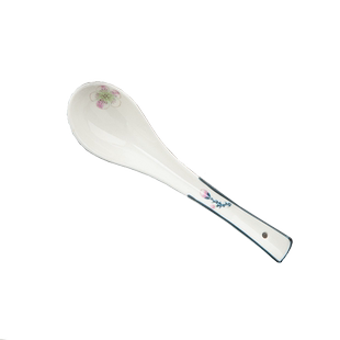 金岚玉骨瓷中号长柄小马戈勺小汤勺面碗长把勺子羊汤勺