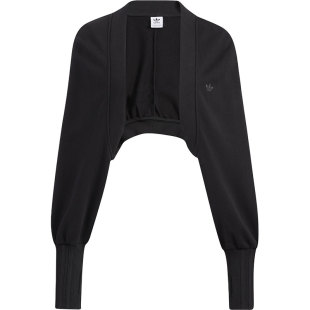 Adidas/阿迪达斯官方正品三叶草女子运动短款长袖开衫外套HC3823