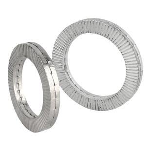 304不锈钢双叠自锁防松垫圈 DIN25201咬合式楔形带齿防滑锁紧垫片