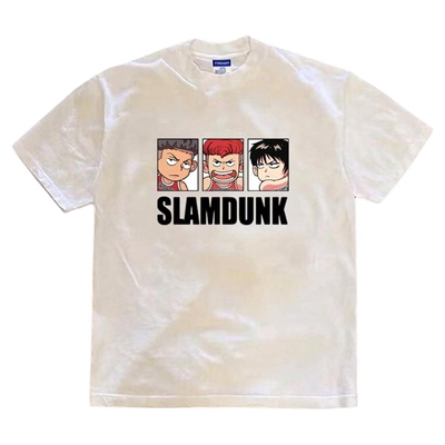 日系灌篮高手卡通动漫短袖T恤小众潮牌纯棉重磅小领口半袖打底衫