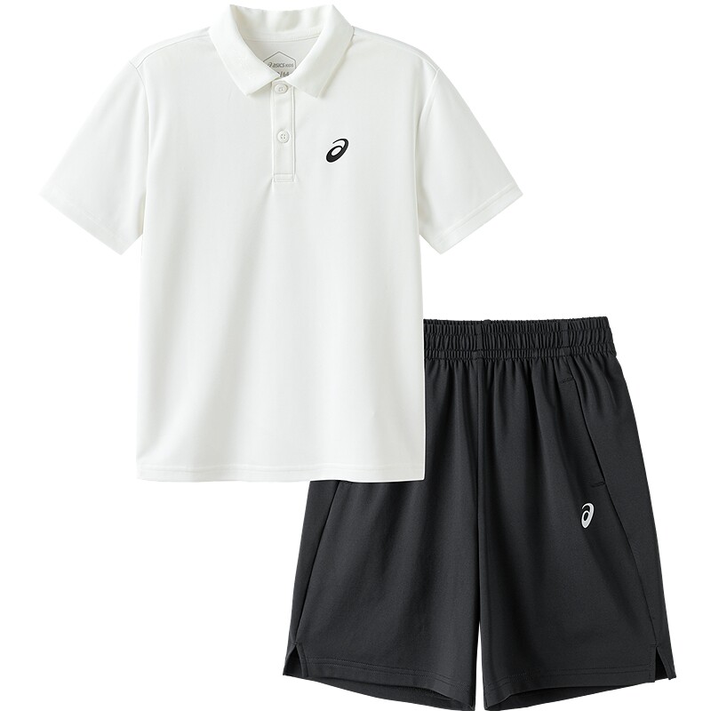 ASICS/亚瑟士儿童26年夏季新款吸湿速干运动弹力短袖polo针织套装