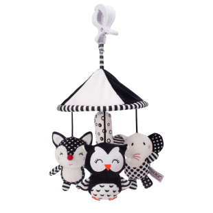 黑白吊伞 新生儿宝宝床铃视觉婴儿推车挂件风铃0-1岁早教玩具安抚