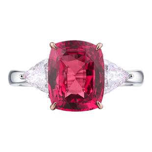 福双临J1缅甸曼辛尖晶石绝地武士裸石18K金镶嵌戒指耳环项链吊坠