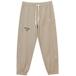 杰克琼斯男装裤子春季NBA雄鹿队两侧开叉宽松休闲运动束脚卫裤