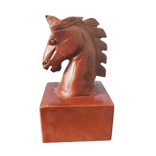 复古风红色玉石生肖马印章摆件家居中式雕刻篆刻工艺品装饰品摆设