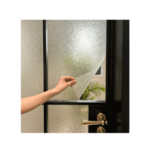 复古磨砂玻璃贴纸透光不透明3D美式浮光跃金卫生间窗户防走光贴膜