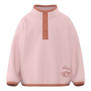 【新品】papa爬爬冬季儿童卫衣加绒加厚摇粒绒男女童保暖抗静电