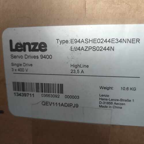 Lenze E94ASHE0244E34NNER 伺服驱动器