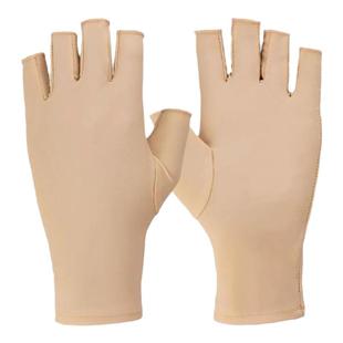 美甲手套冰丝防紫外线防烤黑烤灯做指甲专用夏季女士薄款半指手套