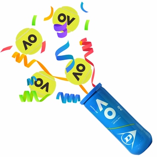 新款DUNLOP邓禄普网球胶罐澳网AO比赛用球 ATP网球训练球3粒装